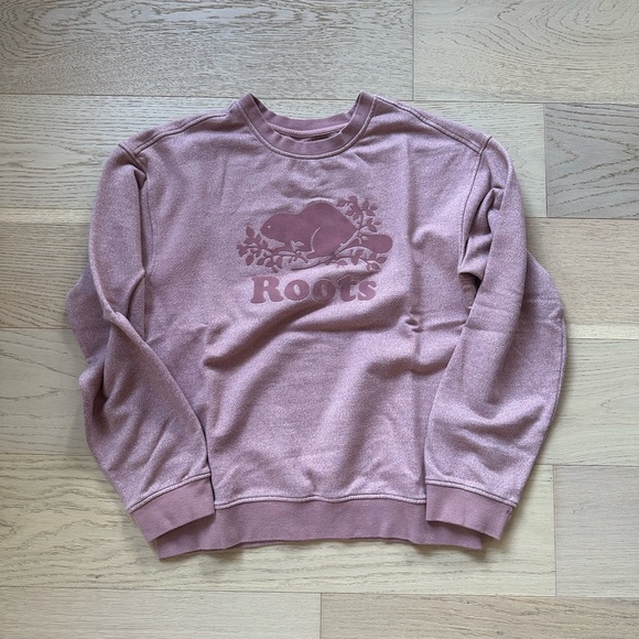 Roots Boyfriend Crewneck Sweatshirt, super soft, size XS - Picture 1 of 2